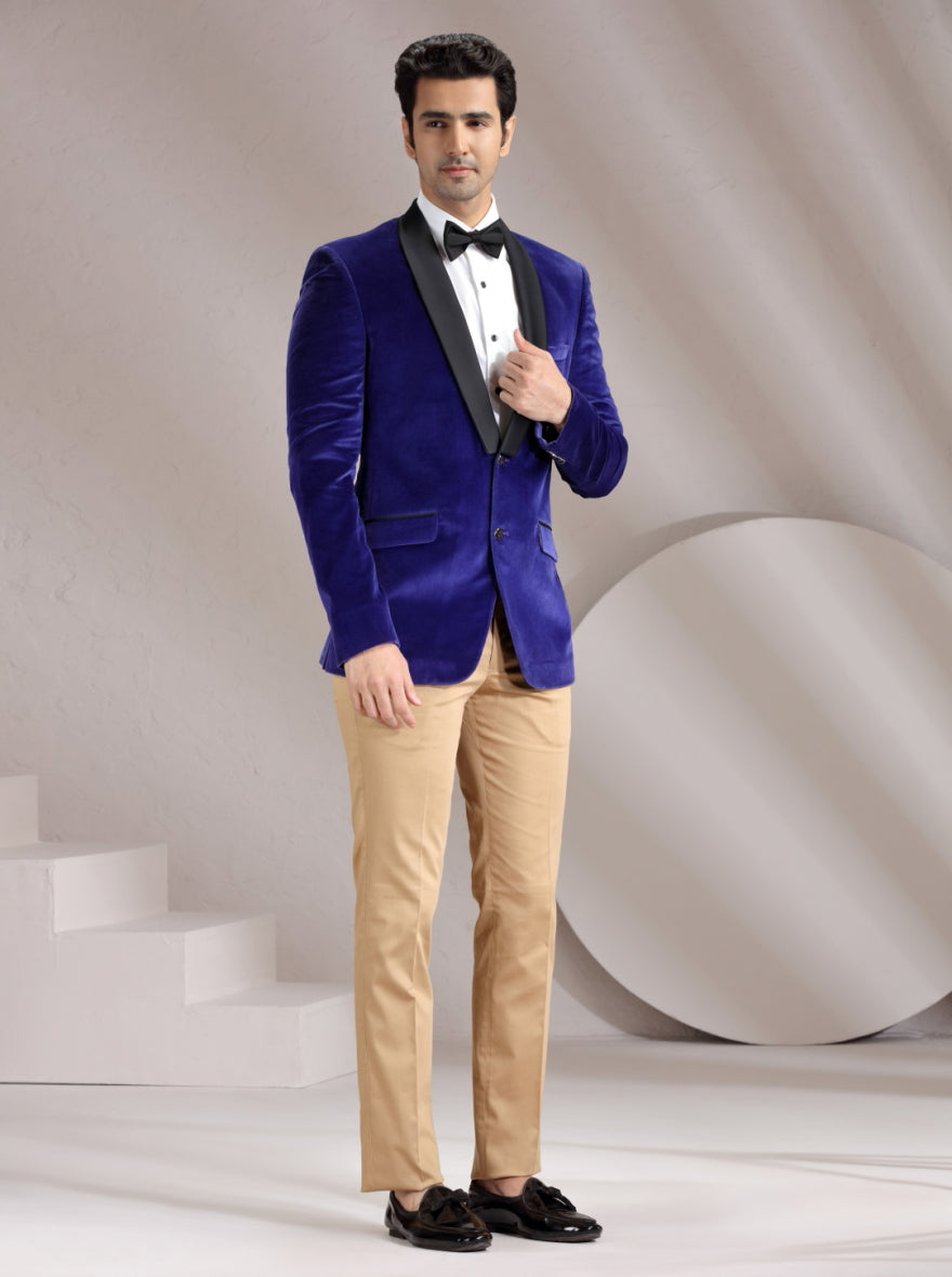 Blue Velvet Solid Suit | JadeBlue