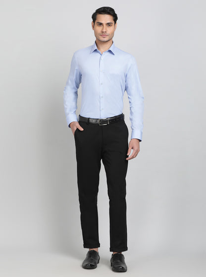 Light Blue Solid Slim Fit Formal Shirt | JadeBlue