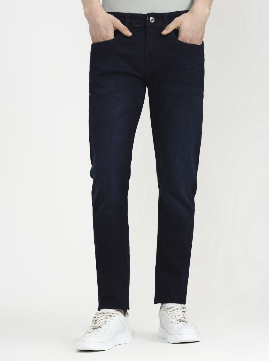 Deep Indingo Blue Washed Slim Fit Jeans | JadeBlue