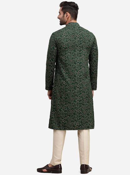 Bottle Green Kurta | The Kurta Company