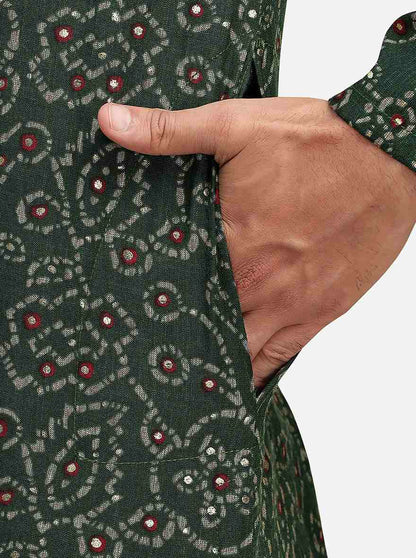 Bottle Green Kurta | The Kurta Company