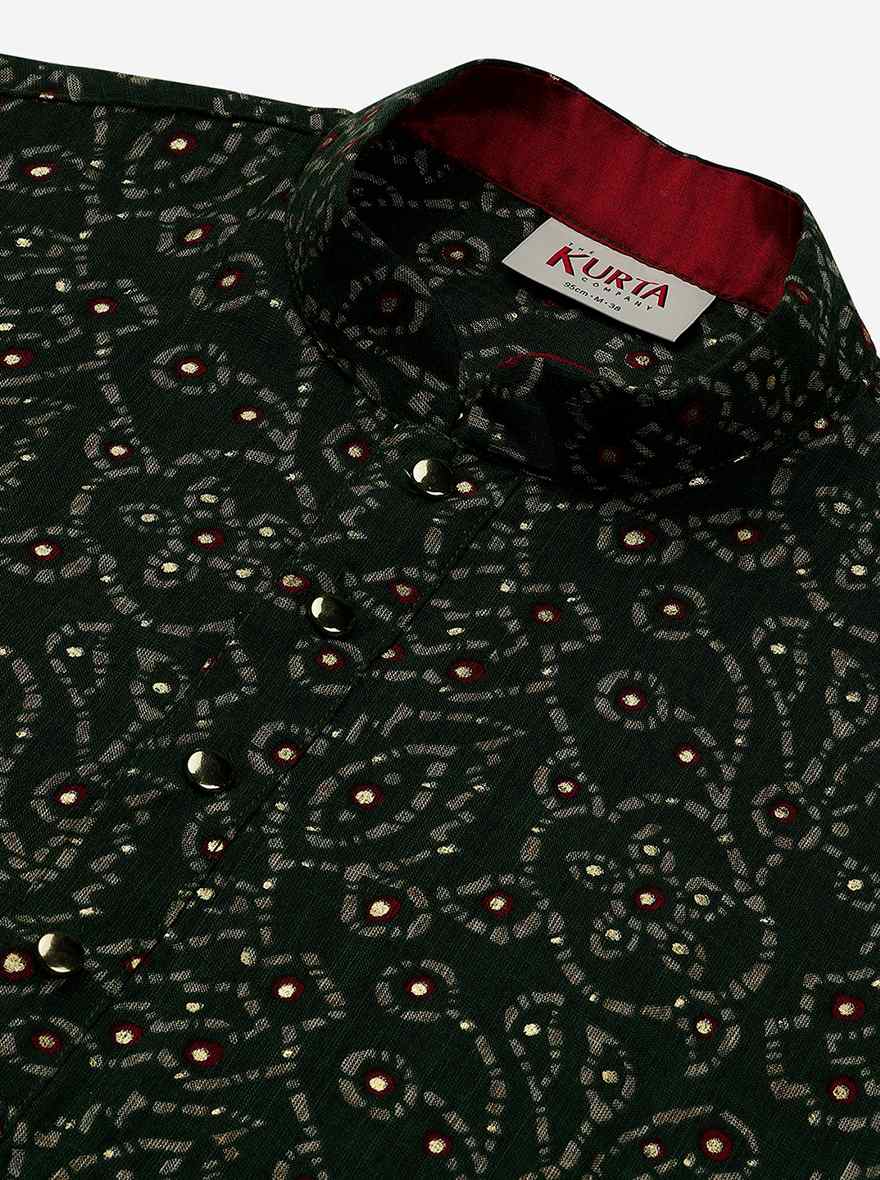 Bottle Green Kurta | The Kurta Company
