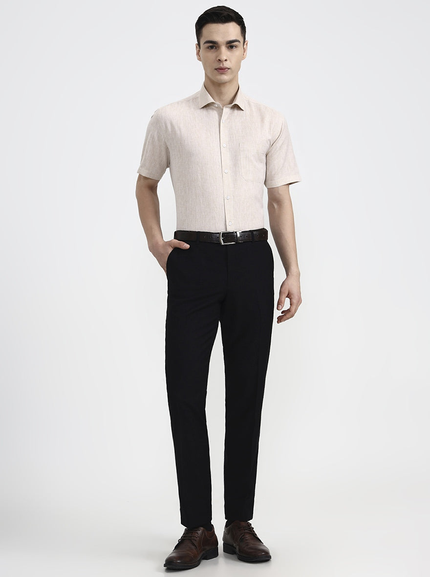 Fawn Solid Regular Fit Formal Shirt | Greenfibre