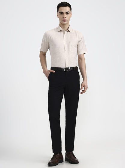 Fawn Solid Regular Fit Formal Shirt | Greenfibre