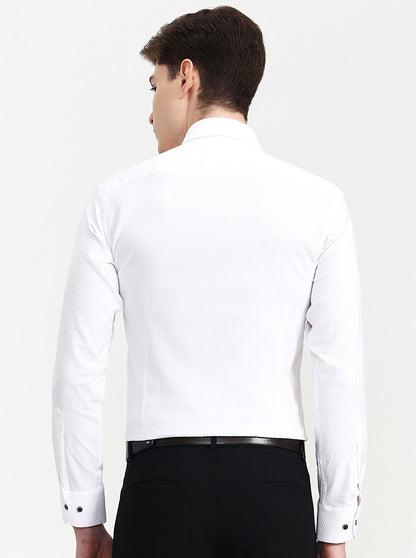 White Solid Slim Fit Party Wear Shirt | Wyre