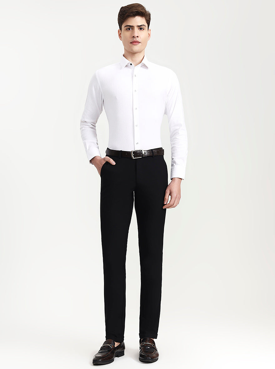 White Solid Slim Fit Party Wear Shirt | Wyre
