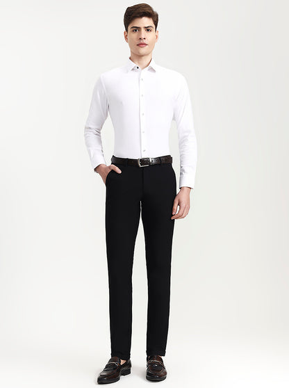 White Solid Slim Fit Party Wear Shirt | Wyre