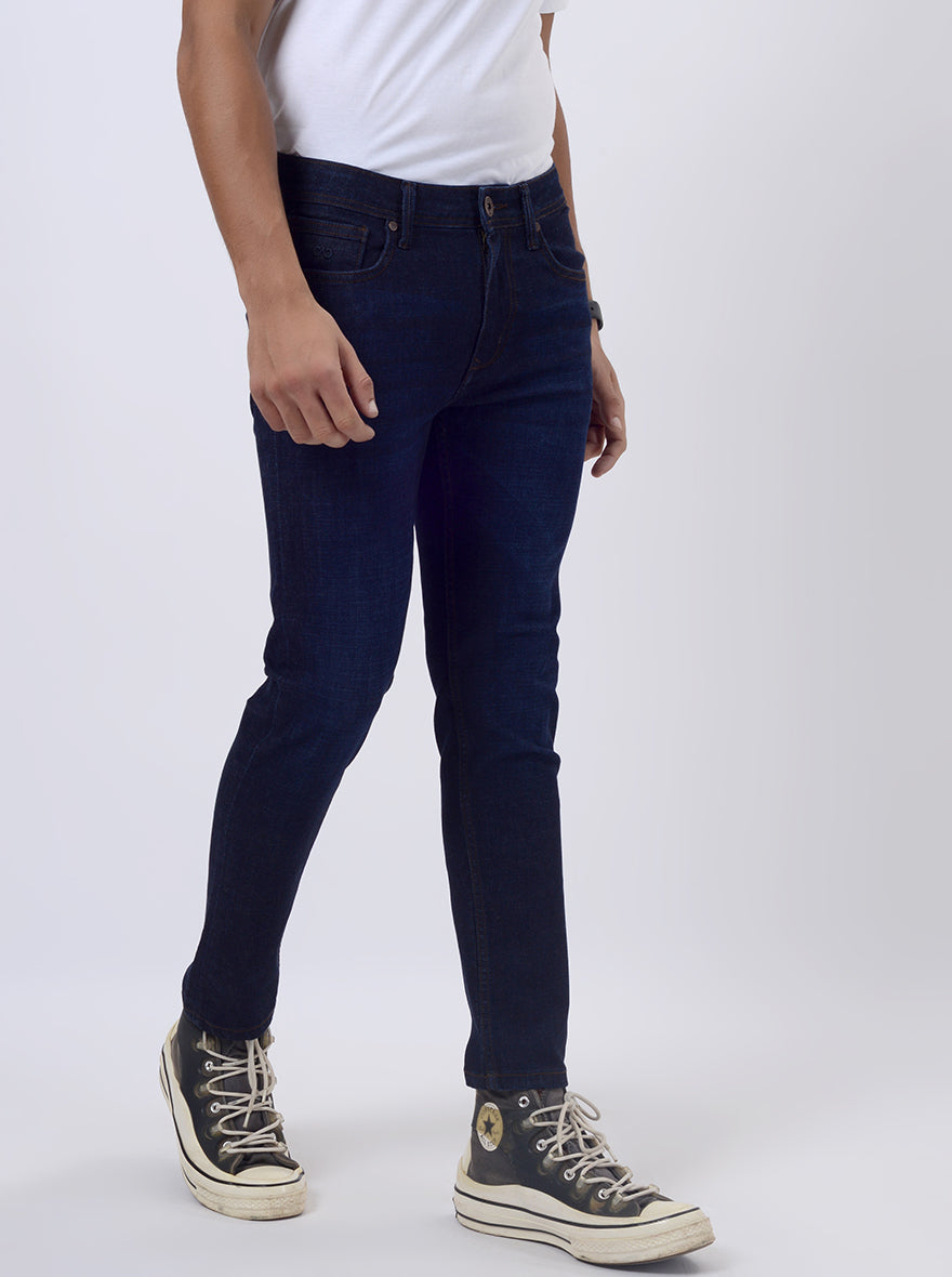 Raw Blue Washed Rider Fit Jeans | JadeBlue