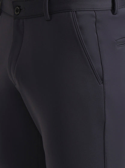 Dark Grey Solid Slim Fit Club Wear Trouser | Wyre