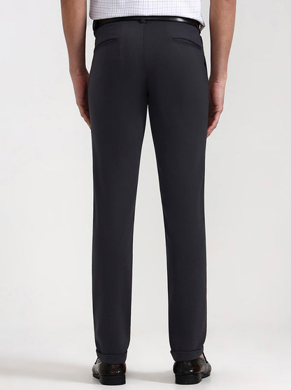 Dark Grey Solid Slim Fit Club Wear Trouser | Wyre