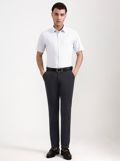 Dark Grey Solid Slim Fit Club Wear Trouser | Wyre
