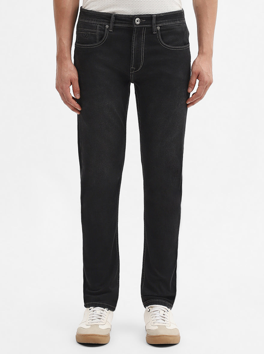 Charcoal Grey Washed Slim Fit Jeans | JadeBlue