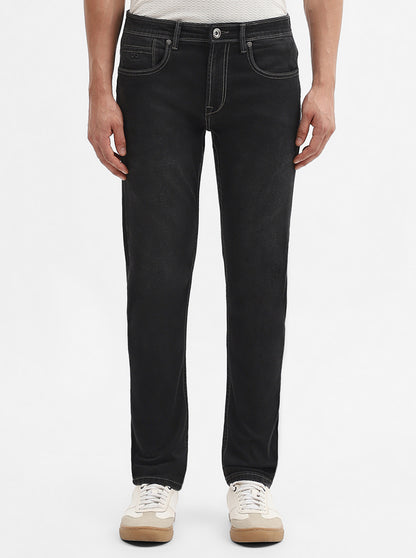 Charcoal Grey Washed Slim Fit Jeans | JadeBlue