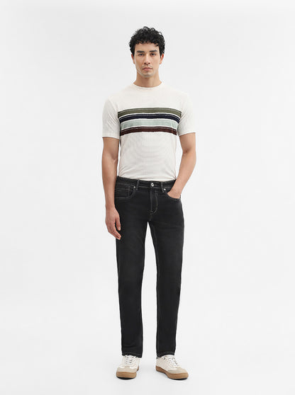 Charcoal Grey Washed Slim Fit Jeans | JadeBlue