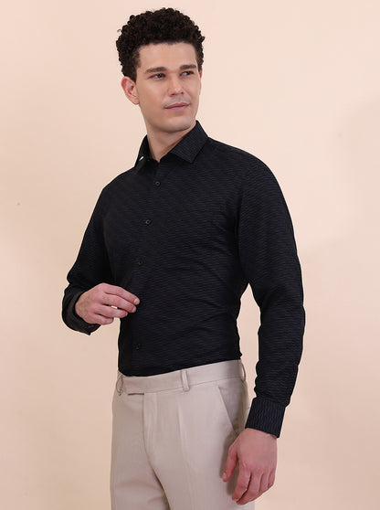 Grey Solid Slim Fit Formal Shirt | Greenfibre