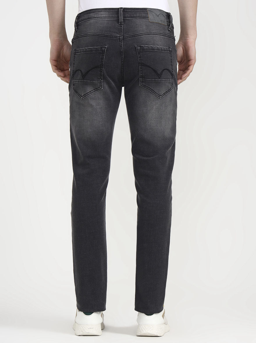 Mid Grey Washed Slim Fit Jeans | JadeBlue