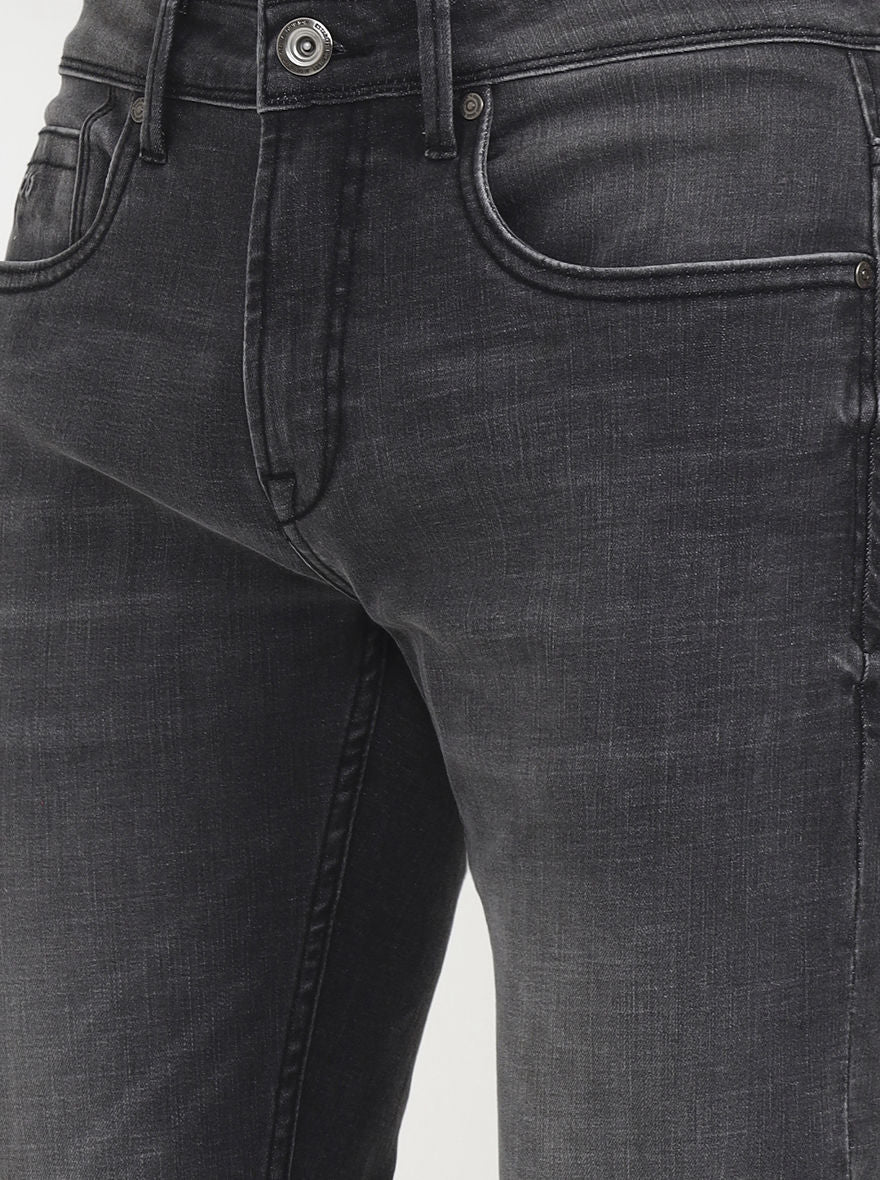 Mid Grey Washed Slim Fit Jeans | JadeBlue