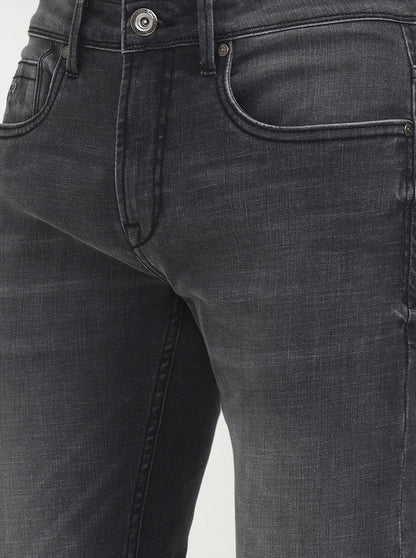 Mid Grey Washed Slim Fit Jeans | JadeBlue