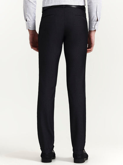 Black Solid Slim Fit Club Wear Trouser | Wyre