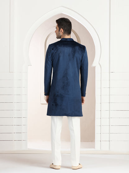 Blue Embroidered Indowestern | JB X JB