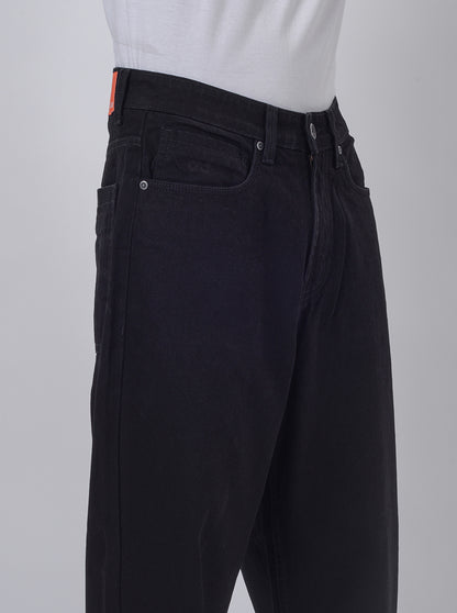 Raw Black Washed Relax Fit Baggy Denim | JadeBlue
