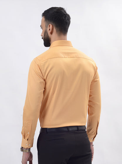 Fawn Solid Slim Fit Formal Shirt | JadeBlue