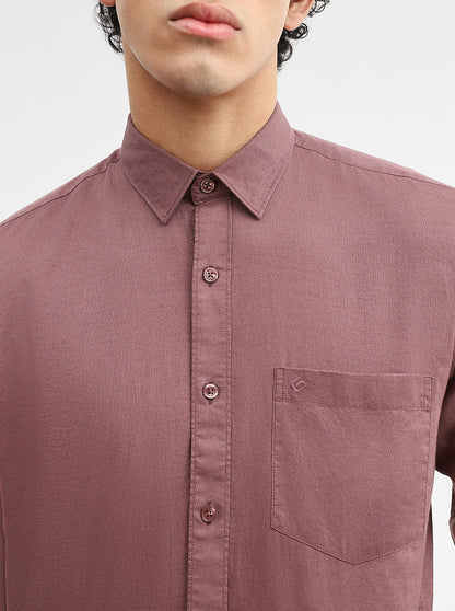 Chocolaty Solid Smart Fit Semi Casual Shirt | Greenfibre