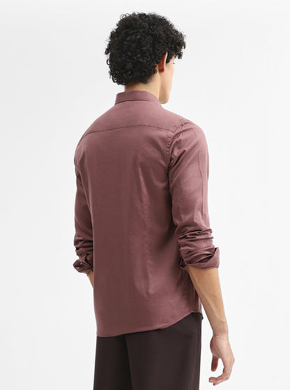 Chocolaty Solid Smart Fit Semi Casual Shirt | Greenfibre