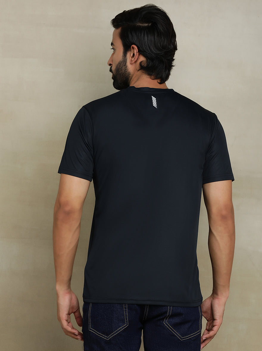 Navy Blue Solid Slim fit T-Shirt | Jade Play