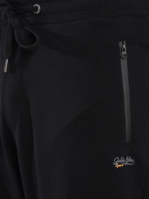 Black Solid Slim Fit Track Pant | JadeBlue