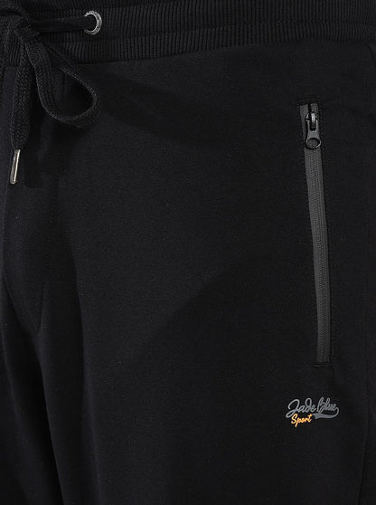 Black Solid Slim Fit Track Pant | JadeBlue