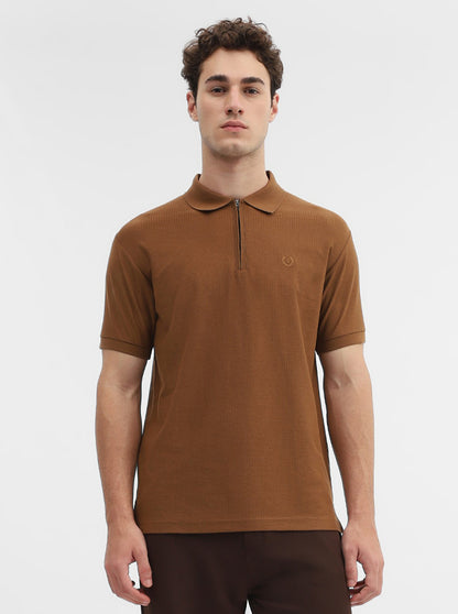 Camel Solid Slim Fit Polo T-Shirt | Greenfibre
