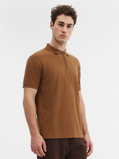 Camel Solid Slim Fit Polo T-Shirt | Greenfibre