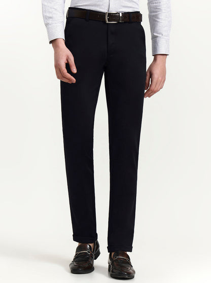 Blue Solid Slim Fit Club Wear Trouser | Wyre