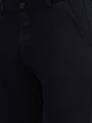 Blue Solid Slim Fit Club Wear Trouser | Wyre