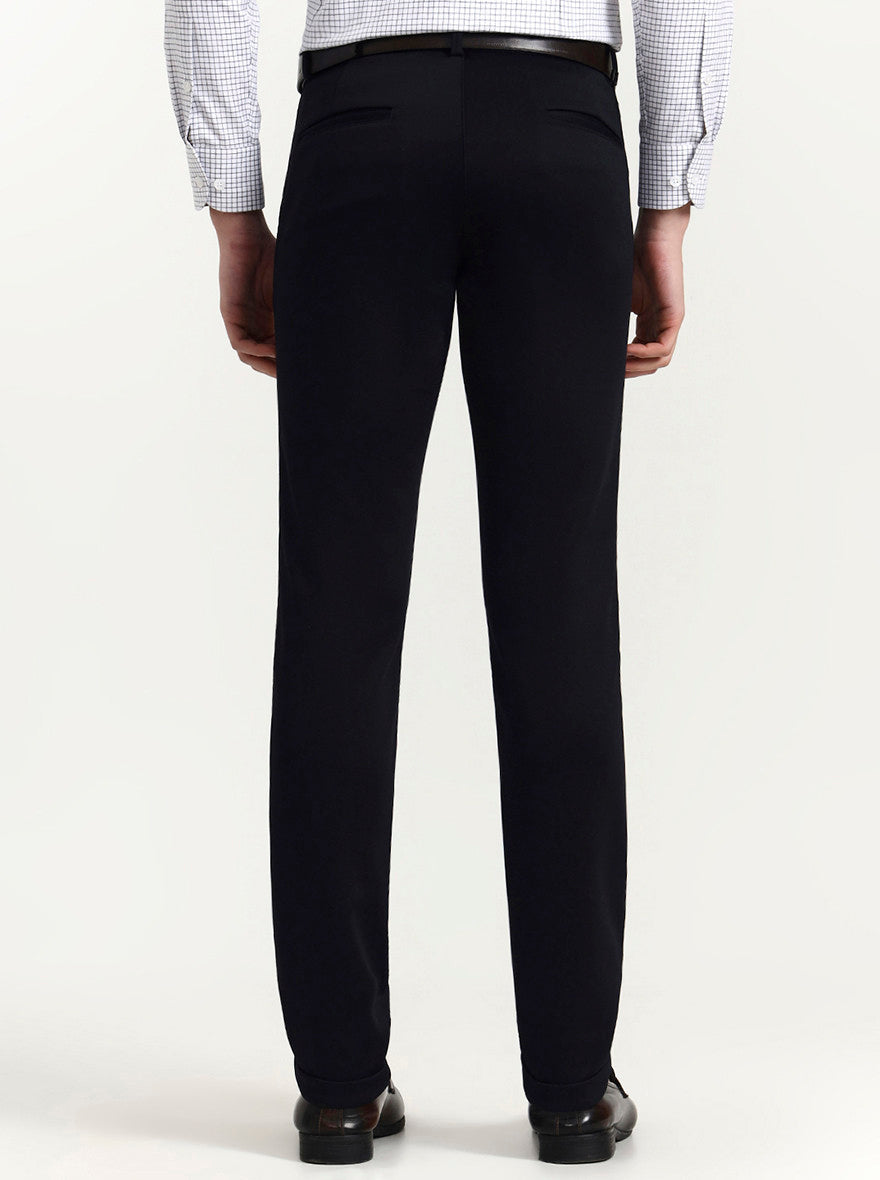 Blue Solid Slim Fit Club Wear Trouser | Wyre