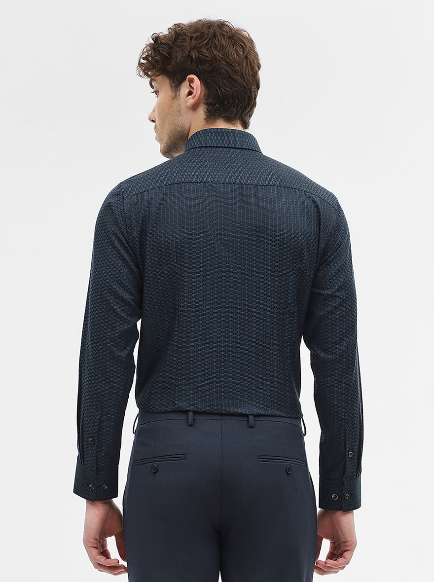 Peacock Solid Slim Fit Party Wear Shirt | Greenfibre