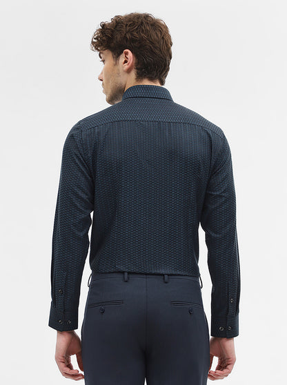 Peacock Solid Slim Fit Party Wear Shirt | Greenfibre