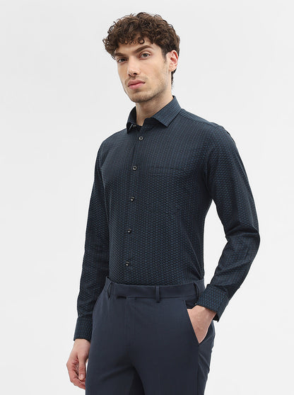 Peacock Solid Slim Fit Party Wear Shirt | Greenfibre