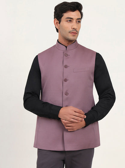 Carrot Pink Solid Regular Fit Modi Jacket | JadeBlue