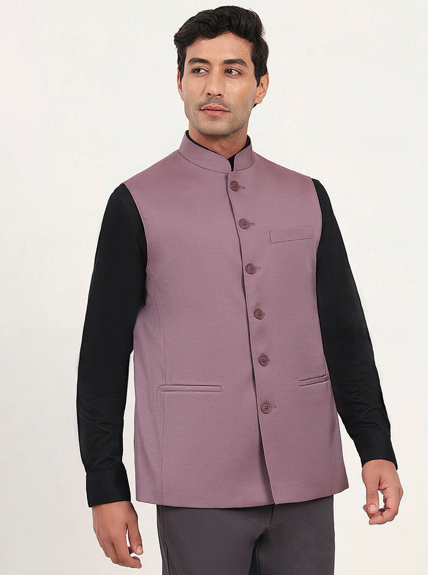 Carrot Pink Solid Regular Fit Modi Jacket | JadeBlue