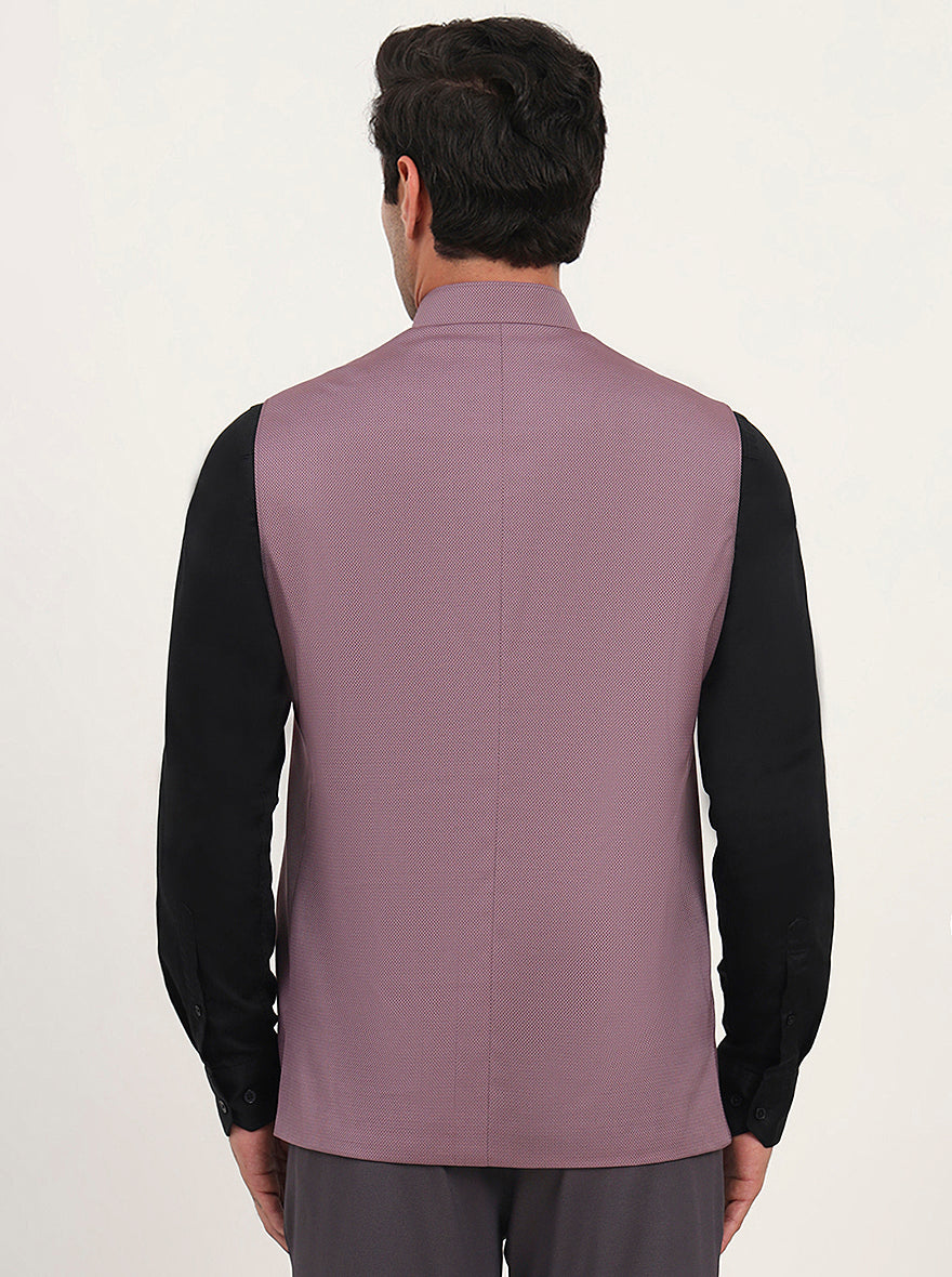 Carrot Pink Solid Regular Fit Modi Jacket | JadeBlue