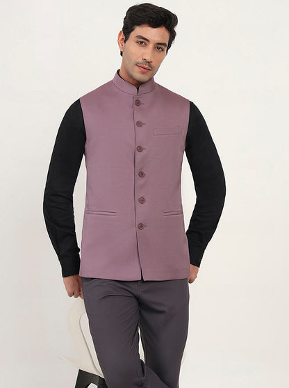 Carrot Pink Solid Regular Fit Modi Jacket | JadeBlue