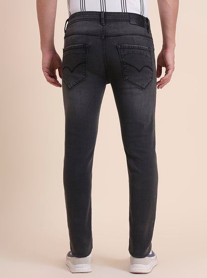 Mid Grey Washed Slim Fit Jeans | JadeBlue