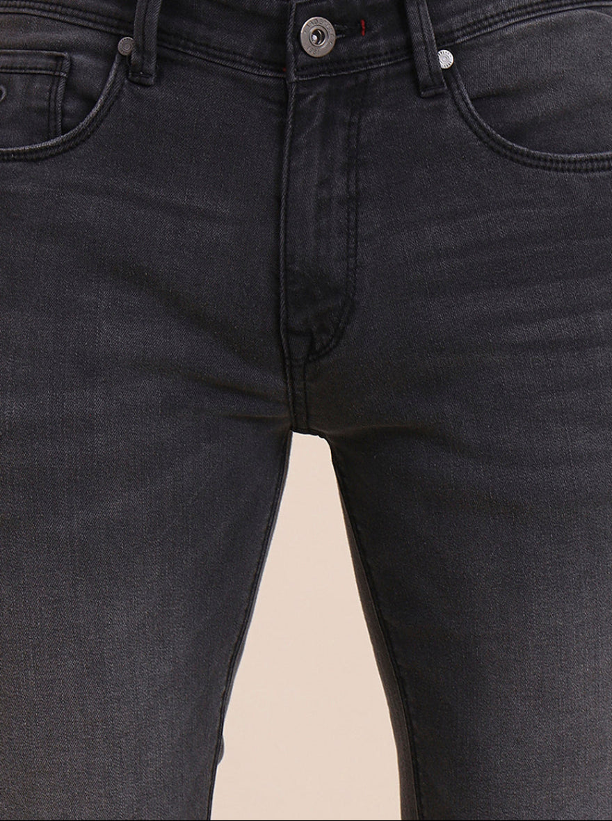 Mid Grey Washed Slim Fit Jeans | JadeBlue