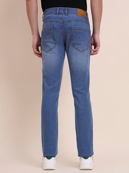River Indigo Blue Solid Narrow Fit Jeans | Greenfibre