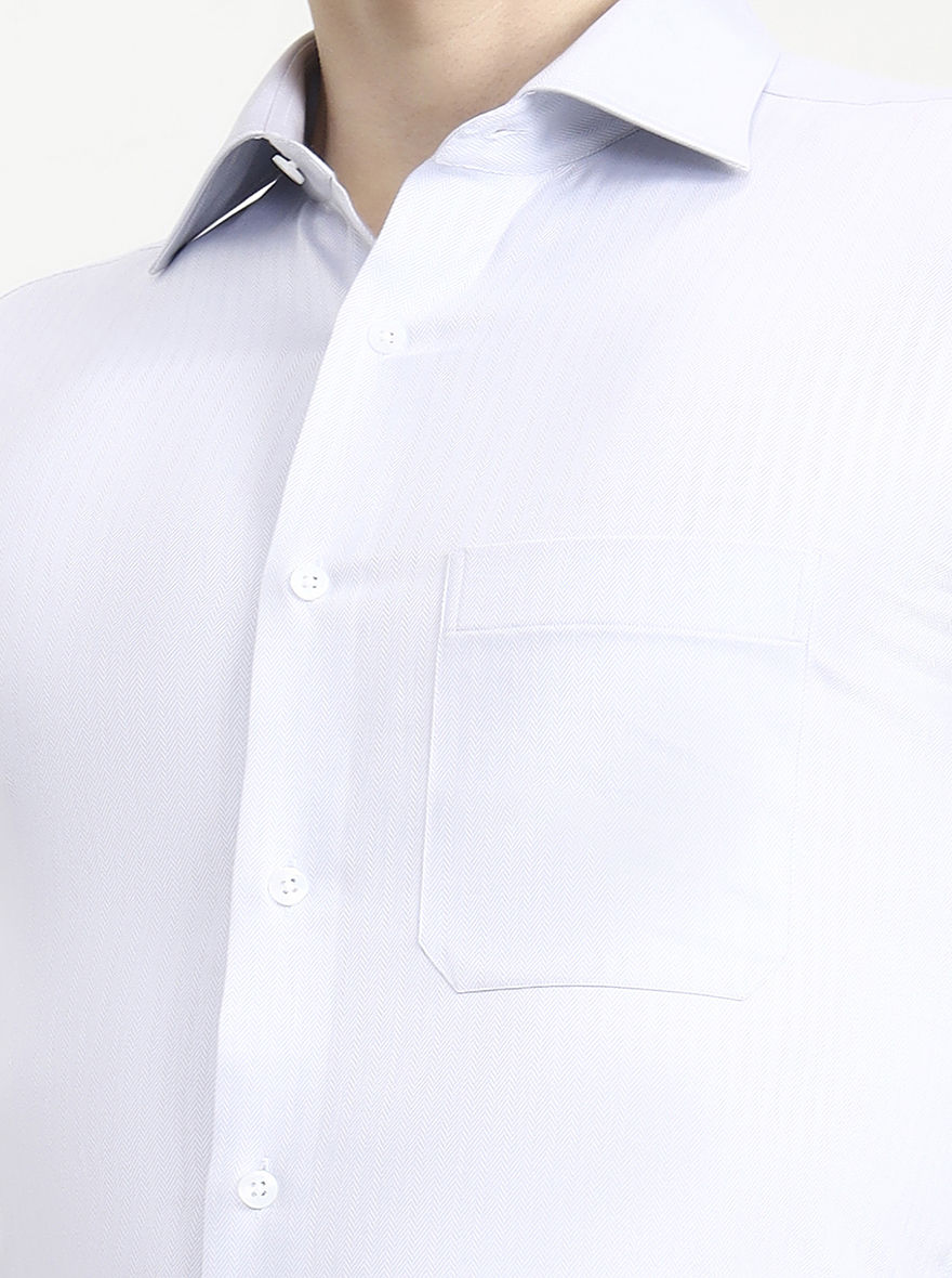 Grey Solid Slim Fit Formal Shirt | Metal