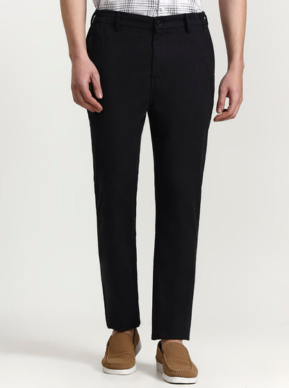Dark Grey Solid Regular Fit Track Pant | JadeBlue