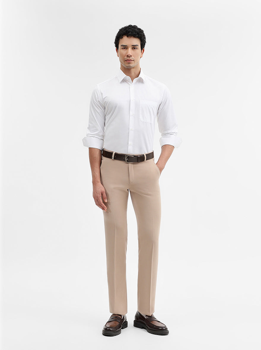 White Solid Regular Fit Formal Shirt | JadeBlue