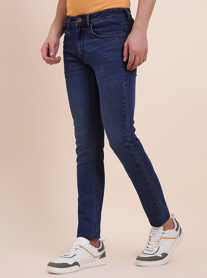 Light Indigo Solid Narrow Fit Jeans | Greenfibre